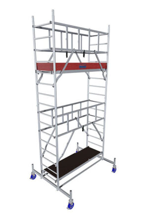 Hliníkové lešenie pojazdné ProTec 0,7x2,0m, výška 5,3m KRAUSE