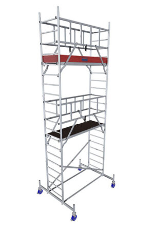 Hliníkové lešenie pojazdné ProTec 0,7x2,0m, výška 6,3m KRAUSE