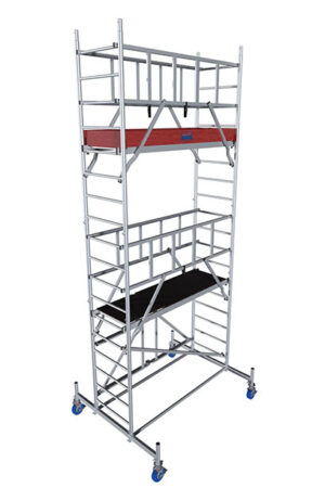 Hliníkové lešenie pojazdné skladacie ProTec XS KRAUSE 0,7 × 2,0 m, výška 5,8 m