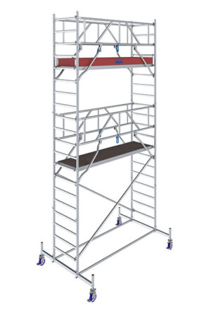 Hliníkové lešenie pojazdné Stabilo10 KRAUSE, 0,75x2,5m, výška 6,4 m