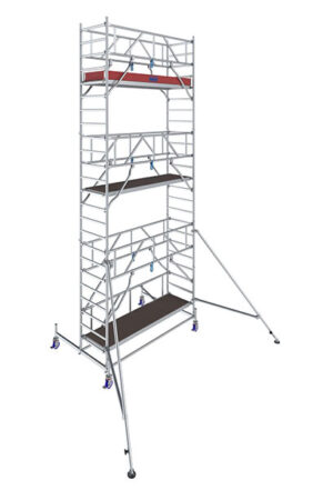 Hliníkové lešenie pojazdné Stabilo10 KRAUSE, 0,75x2,5m, výška 7,4 m