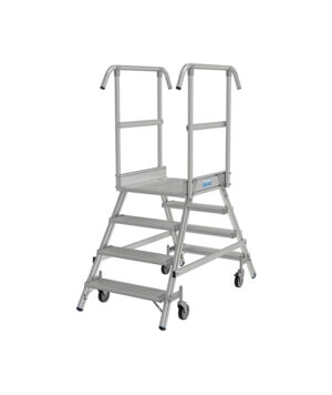 Podesta hliníková, pojazdné schody obojstranné, 2x4 stupne KRAUSE