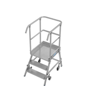 Podesta hliníková, pojazdné schody jednostranné, 3 stupne KRAUSE