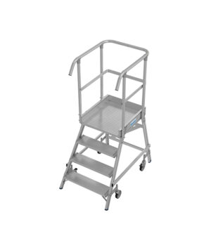 Podesta hliníková, pojazdné schody jednostranné, 4 stupne KRAUSE