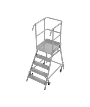 Podesta hliníková, pojazdné schody jednostranné, 5 stupňov KRAUSE