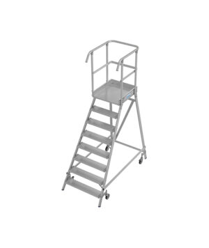 Podesta hliníková, pojazdné schody jednostranné, 8 stupňov KRAUSE