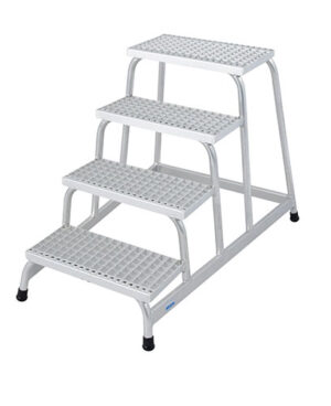 Podesta hliníková s roštom, 4 stupne, KRAUSE